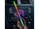 USB RGB LED gaismas josla ar skaņas reakciju, 18 režīmi, melna