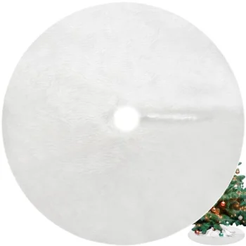 Ruhhy Ziemassvētku eglītes paklājiņš, 90 cm, balts