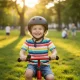 Bērnu velo ķivere Trike Fix ar LED, regulējama, M (55-58 cm), melna