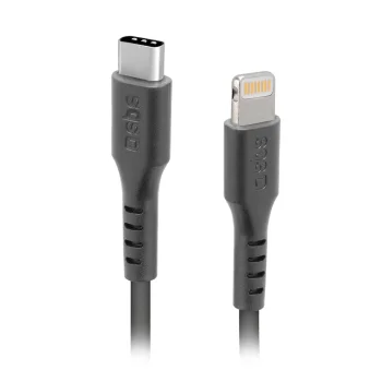 SBS TECABLELIGTC1K USB-C - Lightning kabelis 1 m, melns