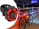 Aizmugurējais velolukturis 14 LED, USB lādējams, sarkana gaisma, melns
