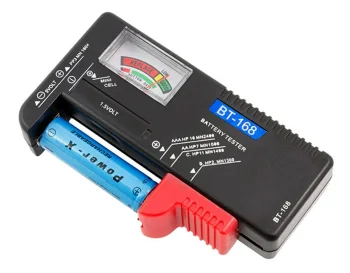 Bateriju testeris AAA, AA, 9V, 1.5V baterijām un akumulatoriem