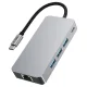 Tech-Protect HB05 9in1 USB-C centrmezgls un adapteris, pelēks