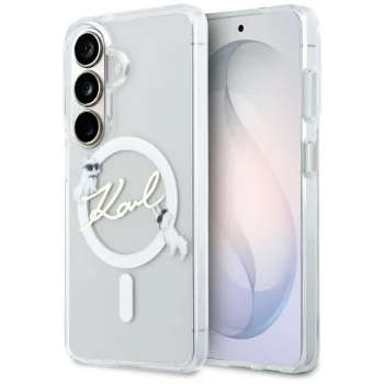 Karl Lagerfeld IML KC Script MagSafe vāciņš Samsung Galaxy S26, caurspīdīgs