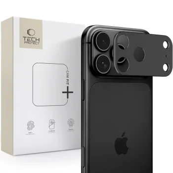Tech-Protect Camalloy Fit+ kameras aizsargs iPhone 18 Pro, melns