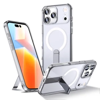Samsung Galaxy S25 FE bruņu ietvars Hybrid Armor X ar MagSafe statīvu, caurspīdīgs