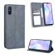 Xiaomi Redmi 9A PU Leather Retro Style Wallet Protective Cover Case, Blue | Telefona Vāciņš Maciņš Apvalks...