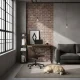 ModernHome datorgalds ar plauktu 120x60 cm, riekstkoka/metāla