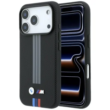 BMW M Quadrille Kevlar MagSafe vāciņš iPhone 18 Pro Max, melns