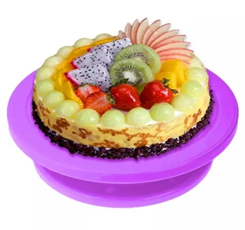 Rotējošs kūku dekorēšanas statīvs 27.5cm, violets