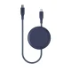 MFi Uniq Halo USB-C / Lightning 18W neilona vijuma kabelis 1,2 m - zils | nylon coiled cable 1.2m blue