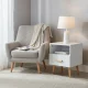 Moderni naktsgaldiņi ModernHome, komplekts 2 gab., balti