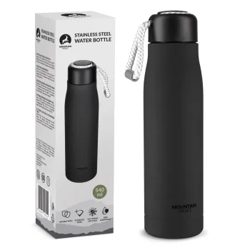 Termopudele ar siksniņu Mountain Goat 540 ml, melna
