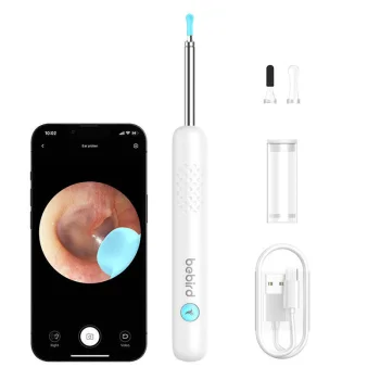 Viedais otoskops ar kameru Bebird R1 8MP HD Balts