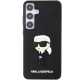 Karl Lagerfeld Samsung Galaxy S24 vāciņš 3D Rubber Ikonik NFT, melns