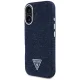 Guess Denim Triangle Logo MagSafe vāciņš iPhone 16 telefonam, zils