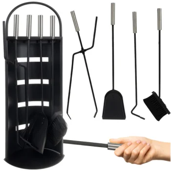 Kaminer 25971 kamīna piederumu komplekts 5-in-1, metāla
