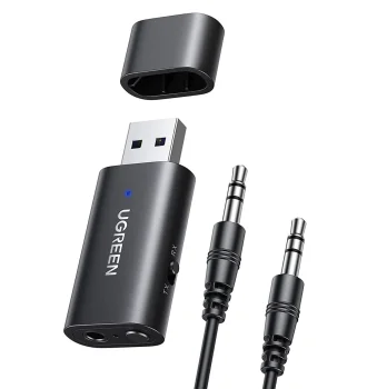 Ugreen CM523 Bluetooth 5.1 raidītājs un uztvērējs, 3.5mm mini jack, melns
