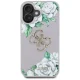 Guess Grained Roses Big 4G Logo vāciņš Apple iPhone 16 - Violets