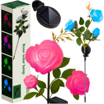 Gardlov 25282 Dārza solārā lampa LED Roze, 3 balti ziedi