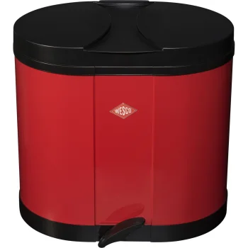 Atkritumu šķirošanas tvertne Wesco Eco-Double Bin, 2x 15 l, ar pedāli, sarkana