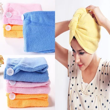 Mikrošķiedras Matu Dvielis Spa Cepure, Zils | Microfiber Hair Towel Hat Turban Spa Cap