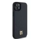 Dkny iPhone 15 Plus / 14 Plus vāciņš Leather Monogram Pattern MagSafe, melns