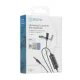 Piespraužams mikrofons BOYA BY-M1S ar 6 m vadu un 3.5 mm TRRS savienojumu, melns