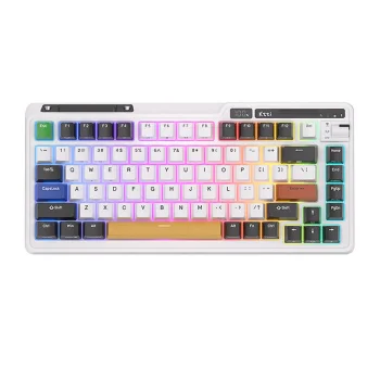 Bezvadu mehāniskā klaviatūra Royal Kludge KZZI K75 pro RGB, Eternity Switch (melnā un baltā krāsā) | Wireless...
