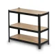 Humberg HR-813 metāla noliktavas plaukts 180x90x40 cm, melns