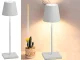 Bezvadu LED galda lampa, 3 gaismas toņi, USB-C, balta