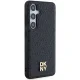DKNY Samsung Galaxy S24 vāciņš Leather Pattern Metal Logo MagSafe, melns