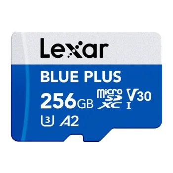 Lexar microSDXC atmiņas karte 256GB BLUE PLUS UHS-I V30 A2 LMSBLPL256G-BNANG