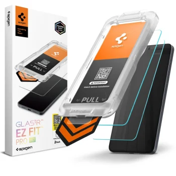Spigen Glas.tR EZ Fit Pro aizsargstikls Samsung Galaxy S26, 2 gab.