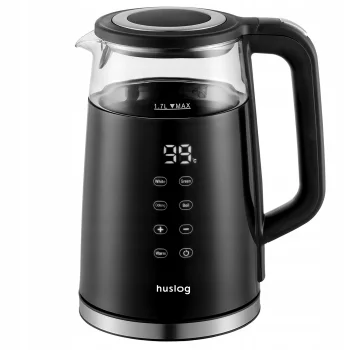 Huslog AK-0832 elektriskā stikla tējkanna, 1.7L, 2200W