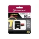 Transcend microSDHC 16GB Class 10 UHS-I U1 600x atmiņas karte ar SD adapteri