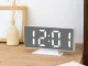 Digitālais LED pulkstenis ar modinātāju un termometru, Balts