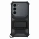 Samsung Galaxy S23 vāciņš Rugged Gadget Case ar gredzenu un statīvu, pelēks