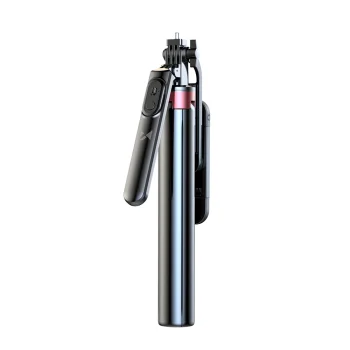 Pašportretu statīvs - trijkājis WH181D-Y1S (1.75m) ar dubultu LED lampu, melns