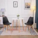 Ēdamistabas krēslu komplekts 4 gab. ModernHome ar eko ādas spilvenu, melns