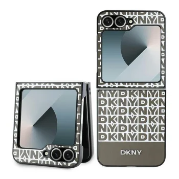 DKNY Repeat Pattern Bottom Stripe vāciņš Samsung Galaxy Z Flip 6, Brūns