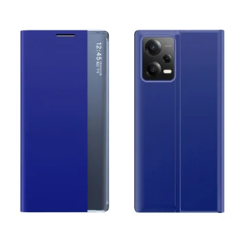 Atverams telefona vāciņš Xiaomi Redmi Note 12 Pro+ New Sleep Case ar statīvu, zils