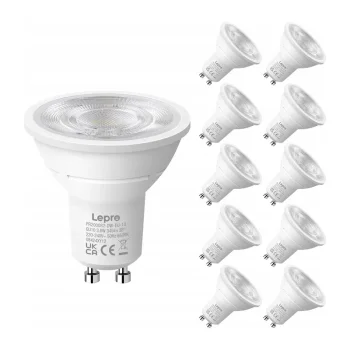 LEPRO 200082-DW-EU-10 GU10 LED spuldzes, 3.6 W, 345 lm, 6500K, 38°, 10 gab.