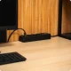 Huslog pagarinātājs ar 5 slēdžiem, 4 ligzdas, 4x USB, 1.5m, melns