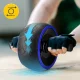 Vingrošanas ritenis vēdera presei 4FIZJO AB Wheel XL, melns/zils