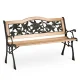 Koka dārza sols ar atzveltni 123,5x74x48 cm Gardi Rose Sofotel