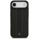 Mercedes Leather Laurel Leaves Stripes MagSafe vāciņš iPhone 17 Air, Melns