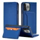 Magnet Card Case iPhone 13 Pro maciņš ar statīvu un karšu nodalījumu zils