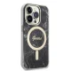 Guess Marble MagSafe komplekts iPhone 14 Pro: vāciņš un lādētājs, melns