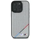 BMW M Perforated Tricolor Line MagSafe vāciņš iPhone 16 Pro, pelēks